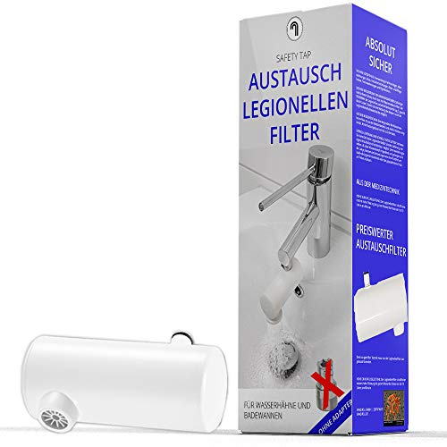 Austauschfilter Legionellenfilter Wasserhahn SAFETY TAP | sofortiger Legionellenschutz | Medizintechnik | einfache Installation