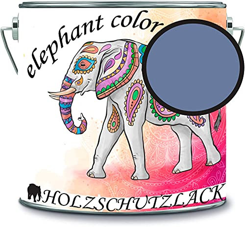 Holzschutzlack Holzlack Holzlasur wetterbeständiger Langzeitschutz Wetterschutzfarbe Holzschutzfarbe RAL 5014 Taubenblau // elephant color
