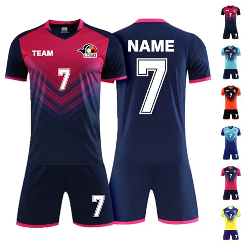 LAIFU Trikot Kinder Manner Jungen Benutzerdefiniert Trikot Personalisierte Jeder Name Nummer Team Logo