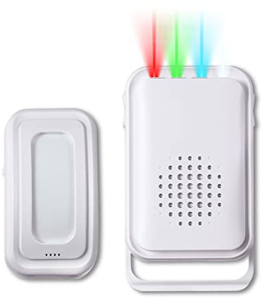 HoneTeek Motion Sensor Detector Door Chime for Business Store Entry Alert, Welcome Buzzer Monitor Doorbell Alarm for Home Elderly (1 Sensor & 1 Receiver)