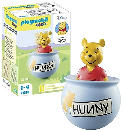 Playmobil 71318 1.2.3 & Disney: Winnie l'ourson et culbuto Pot de Miel - avec Un Personnage et Un Pot de Miel - Mes Premiers Apprendre en s'amusant - pour Les Tout-Petits 18-36 Mois