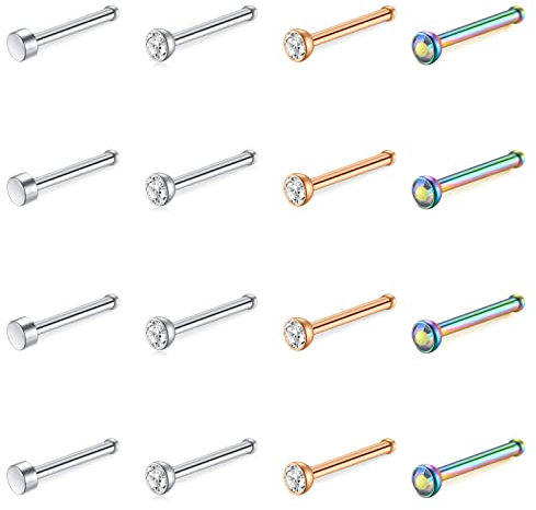 VF VFUN 20g Nasenstecker Nasenpiercing Für Damen Herren Nase Stud Hypoallergen Nasenstecker Schmuck Nasen Piercing