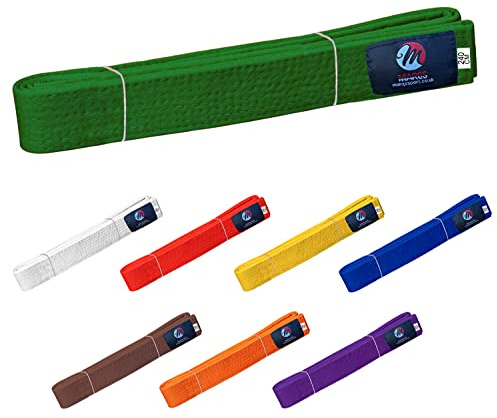 Karate Belt Multiple Colors Martial Arts Taekwondo Sports Belt Judo Karate Belt (280cm, Green (Pack of 1))