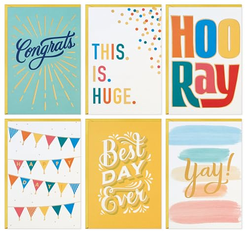 Hallmark Assorted Congratulations Cards (24 Cards with Envelopes) for Graduations, Promotions, Engagements, New Jobs, Baby Announcements