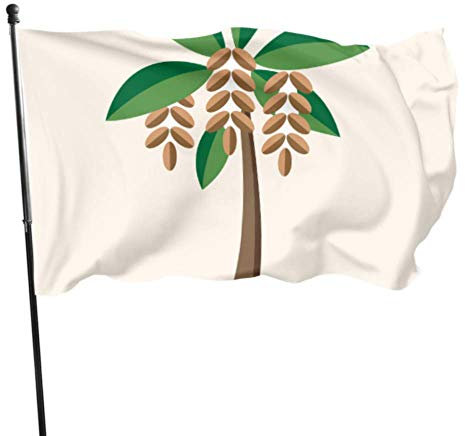 Bandiera da parete con pianta di palma da dattero, decorazioni per feste, 9,5 x 1,5 m, colori vivaci, in poliestere di qualità e occhielli in ottone