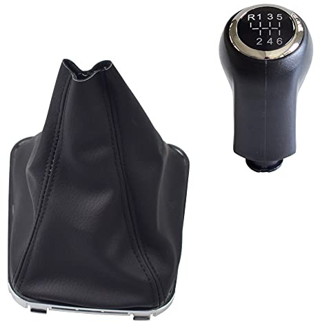 Kakulkomen Pomo de palanca de cambio Hebelmanschette Tapa del maletero Compatible con Opel Vauxhall Zafira B 2005 2006–2014 (Juego de 6 velocidades - R arriba)