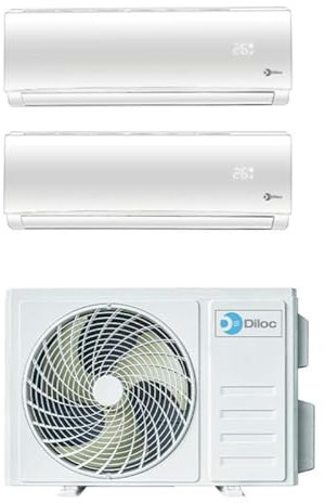 Climatizzatore Condizionatore Inverter Diloc Over dual split 12+12 12000+12000 Btu D.Over218 R 32 A++ Wi-fi Optional