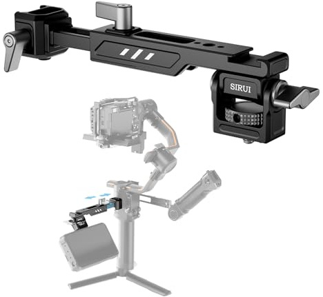 SIRUI Kamera Monitor Halterung für RS2, RS3, RS 3Pro, RS 3 Mini mit QR NATO Klemme, Cold Shoe, Anti-Verdreh-Design, AM-MTRS