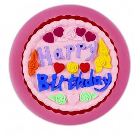 Moldes Tartas Silicona Molde De Silicona Para Pastel De 4 Piezas Feliz Cumpleaños Fondant Molde De Silicona Líquida Para Pastel Molde De Chocolate Hecho A Mano