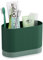 Porte-Brosse à Dents Vert pour Salle de Bain, Support de Brosse à Dents pour Enfants en Plastique avec Drainage et Plateau d'égouttement, Joli Support de Douche pour Dentifrice, Support Mural et