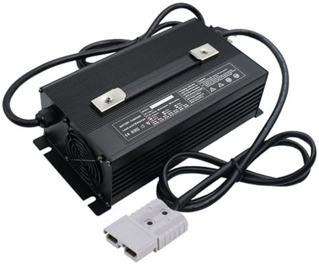 WLEJSL Chargeur Batterie pour Chariot Élévateur 48 V 25 A avec Prise Anderson 50 A/120 A/175 A/350 A Chargeurs Batterie Haute Puissance pour Chargement des Batteries Plomb Acide,Noir,120A