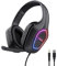Trust Gaming GXT 419 Rayne Cuffie Gaming Leggere per PC/Console, Illuminazione LED Alimentata via USB, Driver da 50 mm, Jack Audio 3.5 mm, Cuffie con Microfono Over-Ear Computer Portatile, Nero