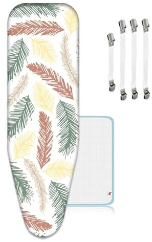 ZJBKX Copriasse da stiro 125 x 45 cm, chiusura con coulisse, facile da montare, resistente alle bruciature, stampa floreale