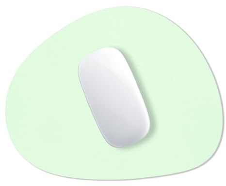 Hsurbtra Mauspad, Premium-Texturiertes Kleines Ovales Mauspad 22,1 x 18,0 cm Grün, Dickes 3 mm Anti-Rutsch Wasserdichtes Gummi Hübsches Niedliches Computer-Mauspad für Büro Zuhause Gaming Laptop