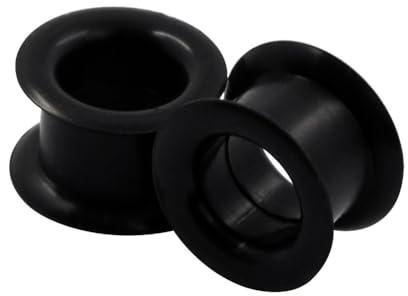 Longbeauty 1 Paar Hollow Hart Silikon Tunnel Plugs Ohr Piercing 3mm-25mm