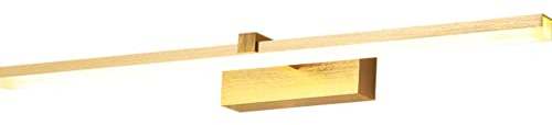 SSNCcNC Ø61cm, Spiegellampe LED Aluminium Badleuchte Golden Spiegelleuchte Badezimmer Ip20 Wasserdichte Badlampe Kein Flimmern Wandleuchte Schrankleuchte Schminklicht Schranklampe 4500K