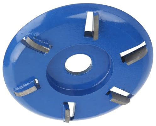 Akozon Juego de Cuchillas de Cincel de Madera Curvadas de 6 Dientes para Amoladora Angular - Herramientas para Tallar y Dar Forma - Cuchillas Curvas y Planas para Carpintería, Proyectos