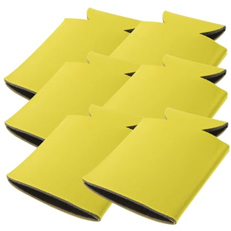 HOLIDYOYO Manchon De Canette Pour Boisson, Lot De 6 Refroidisseurs De Canettes De Bière Base Intégrée, Isolant Thermique Compact, Adapté Aux Activités De Plein Air Et Fêtes