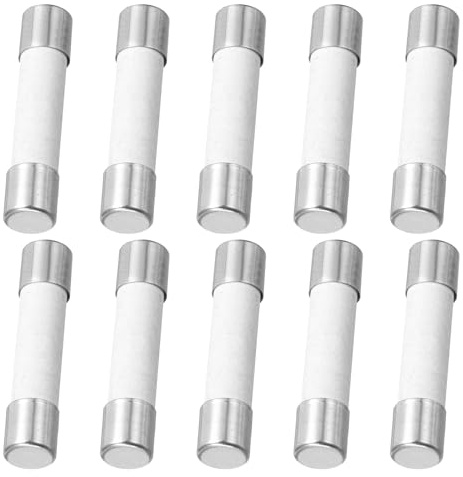 QUARKZMAN 10er Packung Keramik Sicherung 30A, Träge Feinsicherung 6x30mm Glassicherung 250V für Lichtern, Elektronik