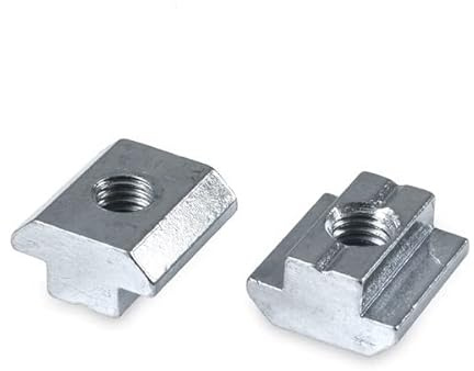 100 Stück Nutensteine Nut 10 - M4 schwer | Stahl verzinkt | Profilmutter für Aluprofil 45x45 50x50, kompatibel mit Bosch Rexroth