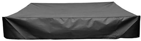 PUYEN Quadratische, sechseckige Oxford-Stoffabdeckung, Sandkastenabdeckung, Sandkastenabdeckung mit Kordelzug, Baldachin, wasserdichter Schutz for Garten und Bauernhof(Black (Square),150x150cm)