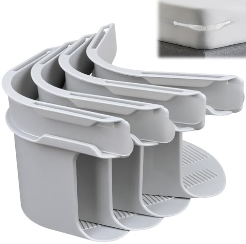 Niuny Bettlaken Halter Bettlakenspanner Ecken 4Stk Spannbettlaken Halter Bettlakenhalter mit Verschlussstreifen Sheetlocks Laken-Eckenhalter Bed Sheet Holder für Matratzenschoner Bettwäsche Decken