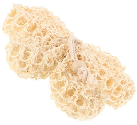 Mikinona Bola de Ducha Esponja Natural Exfoliante de Sisal para Baño Textura Exfoliante que Promueve la Circulación Sanguínea y Limpieza Corporal Eficaz para Adultos