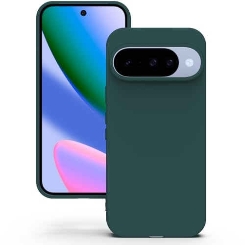 YATWIN för Google Pixel 10/10 Pro Skal, Premium Flytande Silikonfodral Mobilskal med Silkesmjuk Yta, Ultratunn, Stöttålig & Repighetsbeständig Skydd – Grön