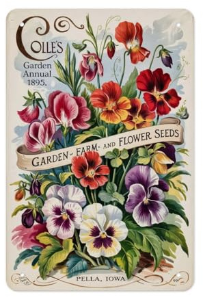 Humorous Custom Sign Colorful Pansy Beer Signs Coffee/Tea Motifs for Office,Workspace,Garden,Bar/Pub Owners M