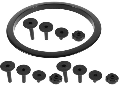 DECHOUS Accesorios para Batería Protectores para Parches de Bombo Anillos Amortiguadores para Apertura Fundas para Platillos y Cejuelas de Repuesto para Instrumentos de Percusión