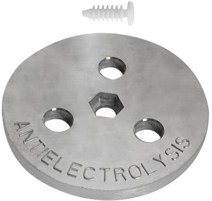 Pool Skimmer Weight Plate | Zinc Alloy 8x8x1cm Weighted Mount Block | Elevator Bolts, Tapered Head Disc Brake Fixed Hardware | Filtration Cleaning Water Protection For Indoor Swimming, Outdoor Pool Ma
