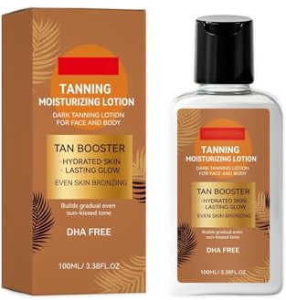 Tanning Primers Spray Lotion 100ml – Tanning Accelerator for Deep Fast Long-Lasting Bronzed Results, Lightweight Hydrating Self Tanning Lotion for Face Body, Drying Moisturiser for Sunless Tan (1PCS)