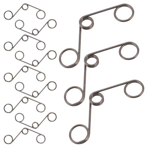 ARTIBETTER 12 Pièces Ressorts de Torsion Métal pour Serrure à Trois Trous 1,2x8x11,5 Mm, Accessoires pour Poignée de Porte Intérieure avec Amélioration de la Réponse