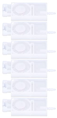Generic 6 St Solvent Ink Dämpare för XP600-skrivare, Förbättra Bläckflödet och Förhindra Igensättning, Kompakt Design Gjord Av Kvalitets PP (Vit)