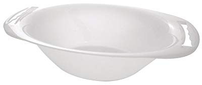 BORNER Swissmar Mandolin Oval Slicing Bowl White Plain Plastic Dishwasher Safe | Catches Grated Fruits & Vegetables Below the Blade, Fits V-Slicer Mandoline on Top, Made in Germany, Dishwasher Safe Piece