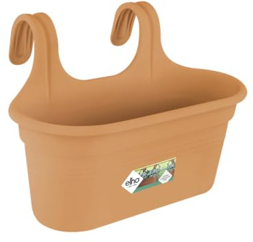 elho Green Basics Easy Hanger L 35 - for Indoor & Outdoor - 100% Recycled Plastic - Ø 36.0 x H 26.0 cm - Brown/Mild Terra