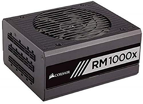 Corsair CP-9020094-UK RM1000x 1000 W 80 Plus Gold Certified Modular 135 mm Thermally Controlled Fan Power Supply Unit - Black