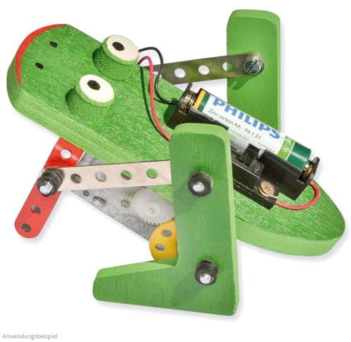 matches21 HOME & HOBBY Hüpfender Frosch DIY Holz Bastelset für Kinder ab 12 Jahren Elektronik-Bausatz