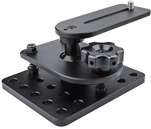 Kupo Mini Camera Ball Leveling Head, 45mm Ball, 6x5 Cheese Plate, 21lb Load, 3/8 Mounting Holes on 1 Grid, 3/8 Slot 3.9 Long for Sliding Base, Solid Aluminum (KG097511)