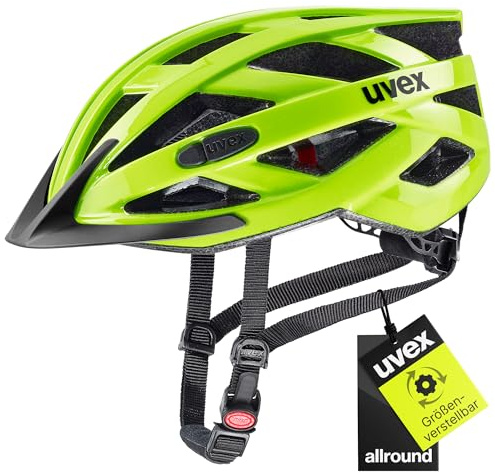 uvex i-vo 3D - lätt allroundhjälm för kvinnor och män - individuell justerbar passform - utbyggbar med LED-ljus - neon yellow - 52-57 cm