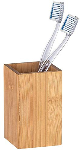 WENKO Zahnputzbecher Padua, Braun, Maße (B x H x T): 7 x 11 x 7 cm