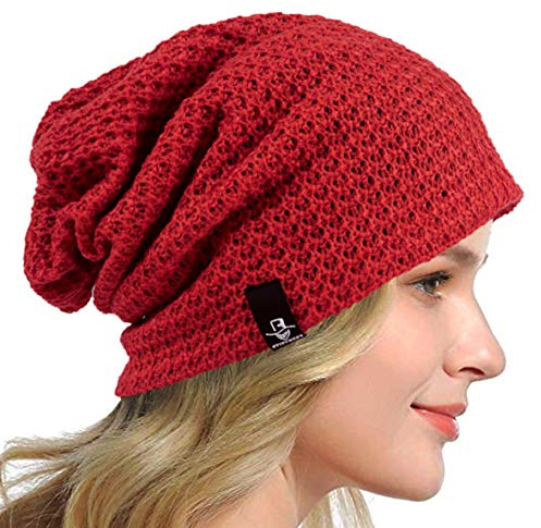 HISSHE Frauen Slouch Beanie Strickmützen Baskenmütze Skullcap Lange Baggy Winter Sommer Hüte B08w