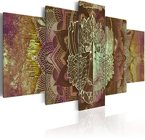 B&D XXL - Akustikbild 100x50 cm 5 tlg - Bilder Akustikschaum Schallschutz Wand Deko Kunst Akustikpaneele Wandpaneele Schalldämmung Wandbild Schallabsorber Akustikplatten n-A-0051-b-p