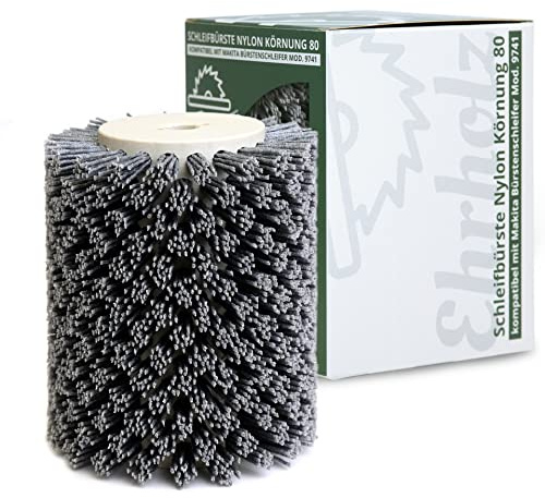 EHRHOLZ® Brosse abrasive compatible avec ponceuse à brosse Makita 9741 | Brosse de structuration et satinée | Qualité professionnelle pour traitement du bois et du métal