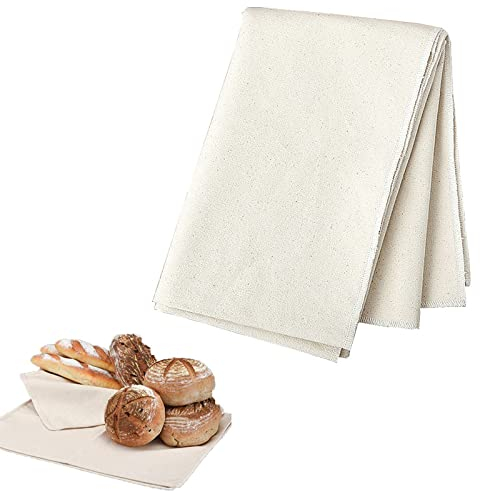 Bäckerleinen, Teigtuch, Brot Backen Zubehör, Geeignet zum Gären und Backen Von Teig, Natur Backtuch, Geeignet zum Gären und Backen Von Teig, Geeignet für Baguettes und Brötchen, 150 x 60 cm