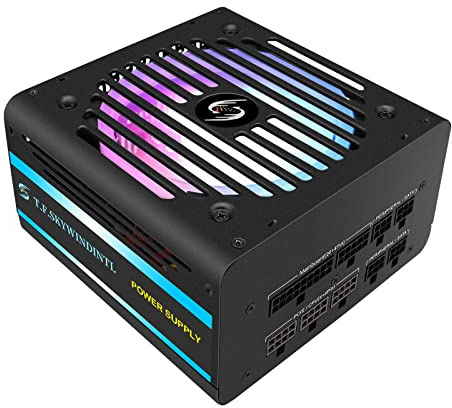 700W Power Supply RGB Fully Modular ATX Gaming PSU Full Voltage 90-265V Active PFC with FDB Fan Multiple ARGB Light Modes for Desktop PC Server