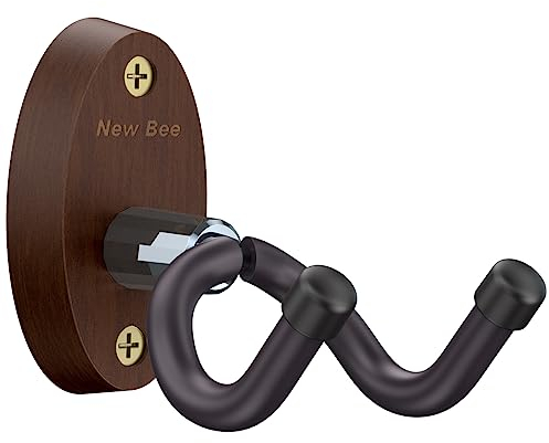 New bee Gitarren Wandhalterung, gitarrenhalter für die wand Bass, E-gitarre, Banjo Universal Holz Gitarrenständer, Klassische Akustikgitarre Haken Gitarrenwandhalter Gitarrenzubehör