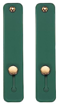 sourcing map 2Pcs Phone Loop Finger Holder Silicone Phone Strap Grip Holder Cell Phone Grip Stand for Most Smartphones Dark Green
