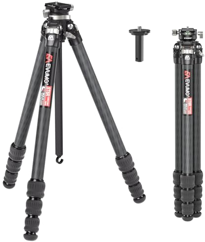 Treppiede Fotocamera da Viaggio Con Testa Panoramica a 360° e Arca Swiss, Carbonio Con Colonna Centrale Staccabile, Video Capacità di Carico di 18 kg