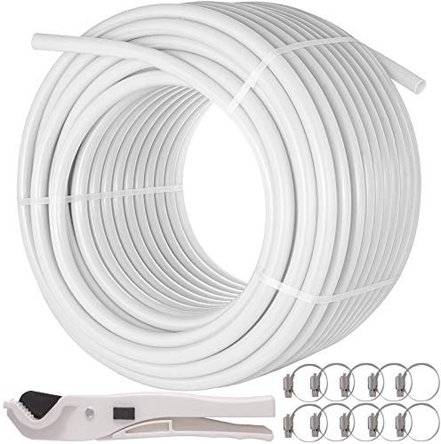 VEVOR Tubo PEX senza barriera per ossigeno, 0,9 m, bianco, tubo PEX da 1,9 cm per pavimento termico radiante EVOH Pex-B resistente al calore, flessibile, per impianti idraulici residenziali e
